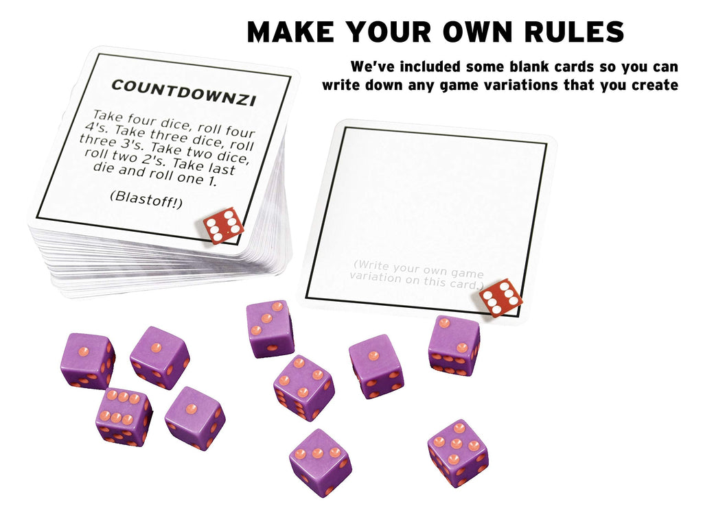 TENZI Dice Party Game Bundle | 4 Color Dice Sets + 77 Ways to Play
