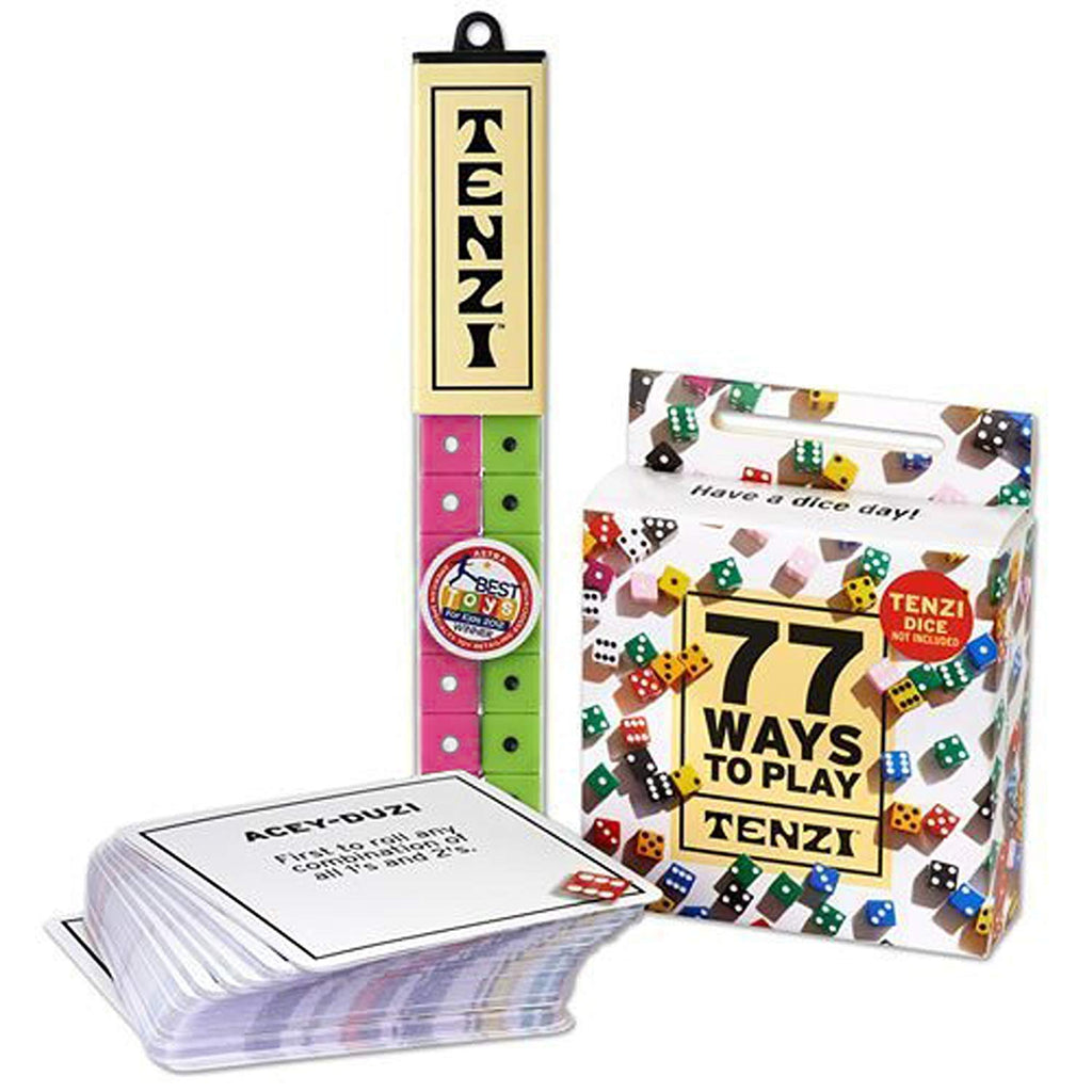 TENZI Dice Party Game Bundle | 4 Color Dice Sets + 77 Ways to Play
