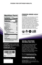 Terrasoul Organic Acai Berry Powder — 4 oz x 2, Freeze-Dried, Antioxidant-Rich