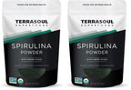 Terrasoul Organic Spirulina Powder – 6 oz (Pack of 2) | Vegan Protein & Green Superfood