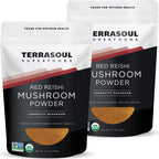 Terrasoul Reishi Mushroom Powder 4:1 Extract – 11 oz (2 Pack) – Organic