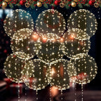 Tesorrio LED Light Up Balloons - 20-inch Clear Glow Balloons, 10 Pack