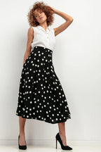 Tessita patterned viscose skirt