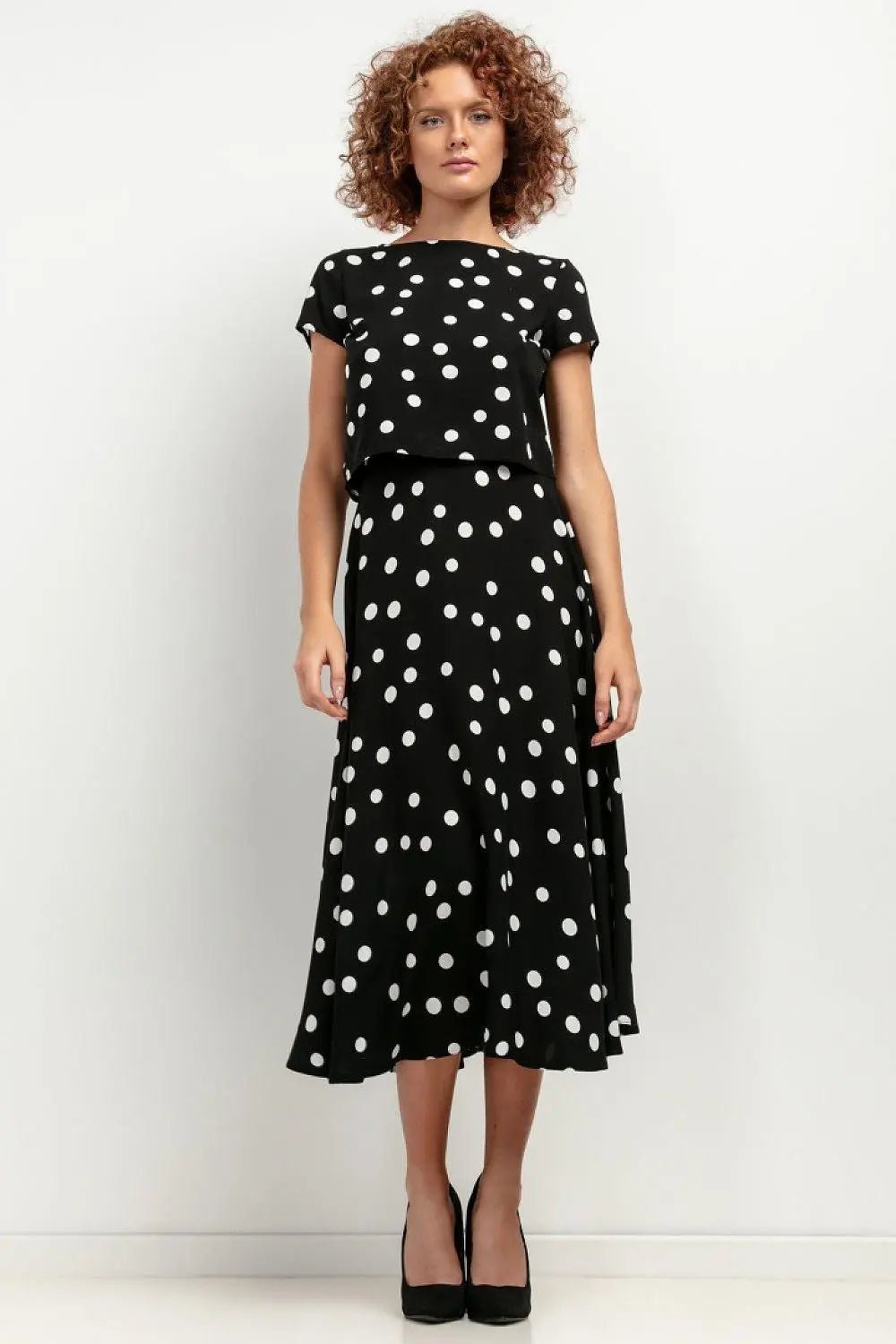 Tessita patterned viscose skirt