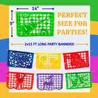 TexMex Fun Stuff Coco-Inspired Party Banners – Handmade Paper-Cut Backdrops, 30 ft, 20 Panels