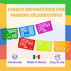 TexMex Fun Stuff Coco-Inspired Party Banners – Handmade Paper-Cut Backdrops, 30 ft, 20 Panels