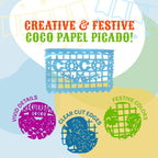 TexMex Fun Stuff Coco-Inspired Party Banners – Handmade Paper-Cut Backdrops, 30 ft, 20 Panels