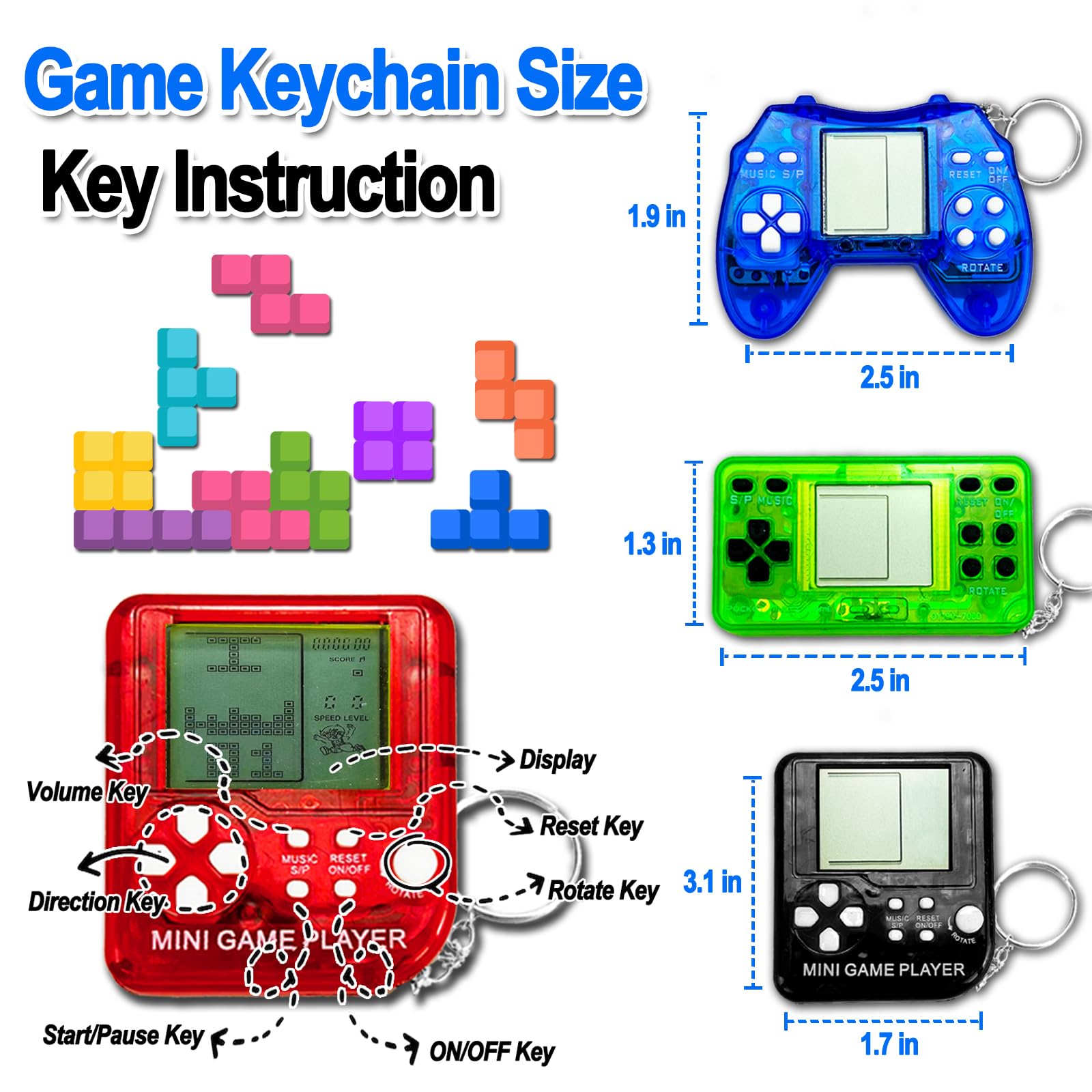 TGIQROVE 25 Pcs Video Game Keychains – Mini Gamer Party Favors, Kids Birthday Decorations & Classroom Prizes