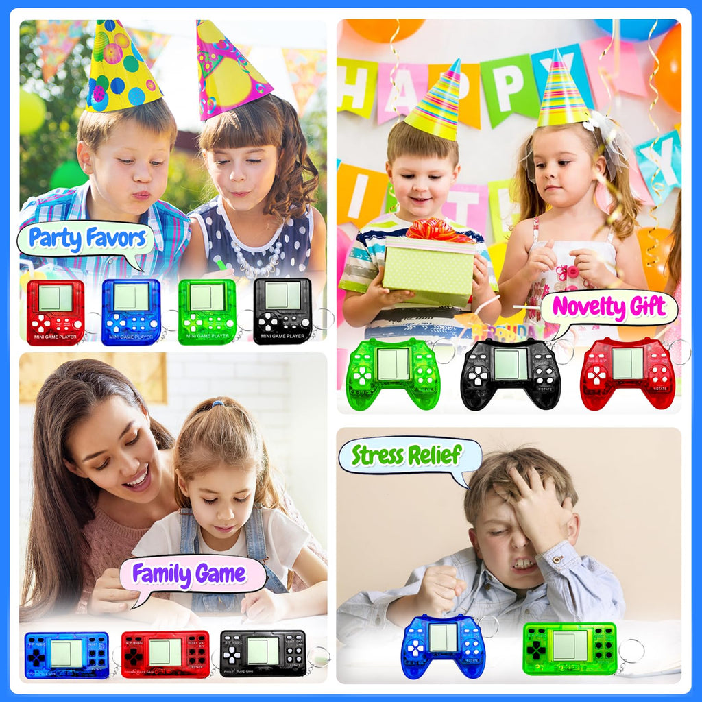 TGIQROVE 25 Pcs Video Game Keychains – Mini Gamer Party Favors, Kids Birthday Decorations & Classroom Prizes