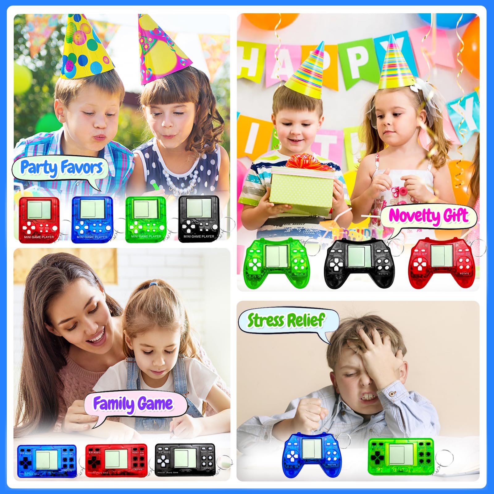 TGIQROVE 25 Pcs Video Game Keychains – Mini Gamer Party Favors, Kids Birthday Decorations & Classroom Prizes