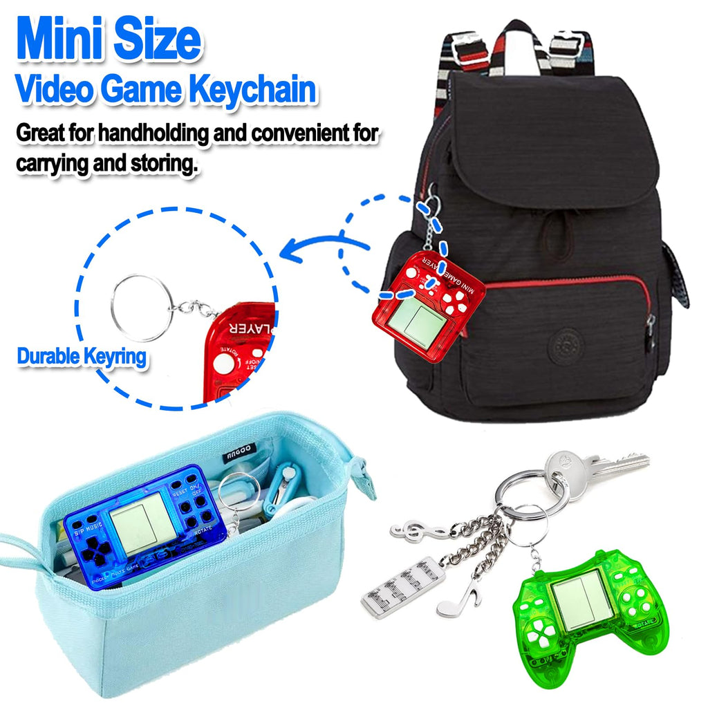 TGIQROVE 25 Pcs Video Game Keychains – Mini Gamer Party Favors, Kids Birthday Decorations & Classroom Prizes