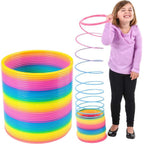 The Dreidel Company Jumbo Rainbow Plastic Coil Spring – 7-inch Party Favor (Single)