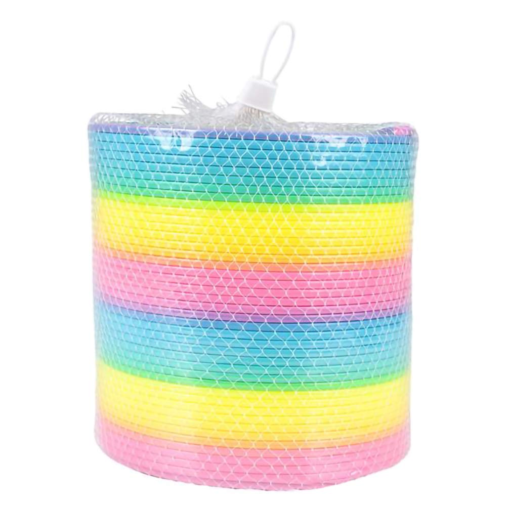 The Dreidel Company Jumbo Rainbow Plastic Coil Spring – 7-inch Party Favor (Single)
