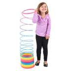 The Dreidel Company Jumbo Rainbow Plastic Coil Spring – 7-inch Party Favor (Single)