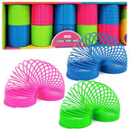 The Dreidel Company Neon Plastic Multicolor Coil Spring – 3-Inch Neon Party Favors & Goody Bag Fillers (20-Pack)