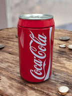 The Tin Box Company Coca Cola Can Bank with Removable Lid - Red