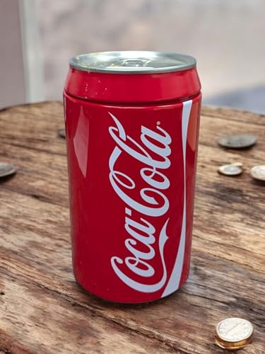 The Tin Box Company Coca Cola Can Bank with Removable Lid - Red