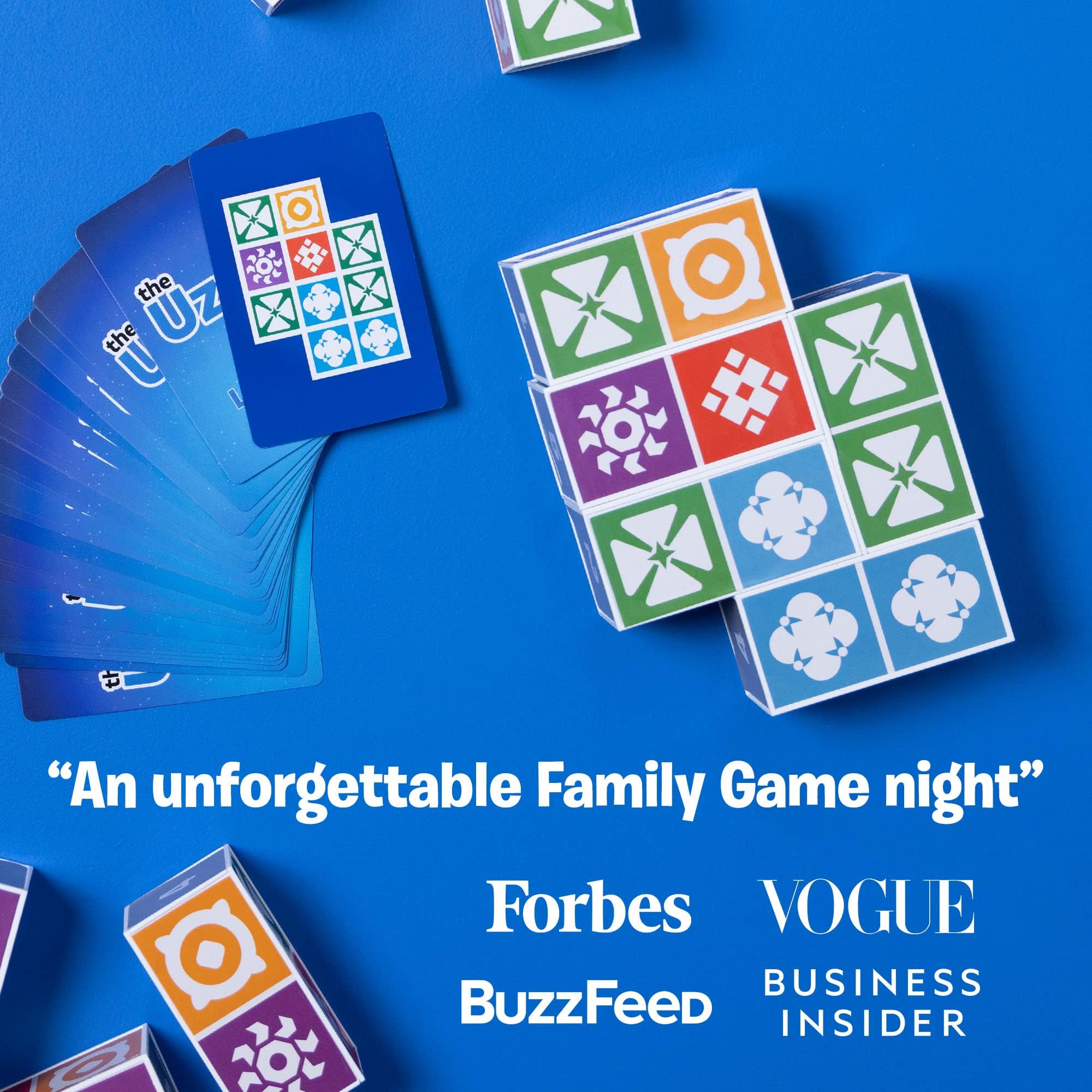 The Uzzle 3.0 Board Game – Family Puzzle for All Ages | 100 Puzzles, 4 Levels