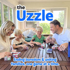The Uzzle 3.0 Board Game – Family Puzzle for All Ages | 100 Puzzles, 4 Levels