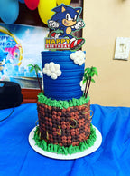 Think Green Fun Sonic Gamer Birthday Cake Topper – Eco Party Decor
