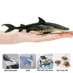 THINKBAY 6-Pack Realistic Shark Figurines (5-7") – BPA-Free Bath Toys, Cake Toppers & Party Favors for Kids