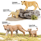THINKBAY 15PCS Lion Figurines – Realistic Lion Family for Kids, Cake Toppers & Play