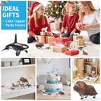 ThinkBay 12-Piece Arctic Animal Figurines (4-7 inches) – Realistic PVC Figures for Play & Party Favors