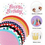 Thinp 11 Pcs Adorable Party Hats Set – 9 Cone Hats + 2 Crowns for Pet Birthday Decor