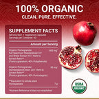 True Veda Organic Pomegranate Extract Supplement – USDA Organic, 60 Vegan Capsules