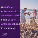 Thomas' All-Natural Resveratrol 1600mg – Organic Trans-Resveratrol with Grape Seed & Quercetin | Anti-Aging & Cardiovascular Support | 120 Capsules