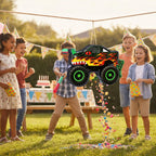 Threan Dino Monster Truck Piñata – Party Decoration & Blindfold