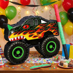 Threan Dino Monster Truck Piñata – Party Decoration & Blindfold