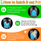 Thremhoo 30PCS Large Hatching Dinosaur Eggs — Water-Grow Dino Toys for Party Favors