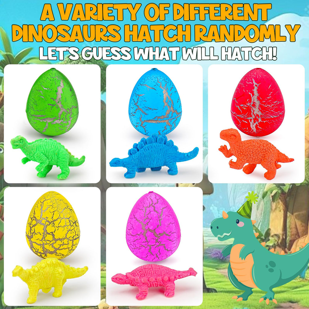 Thremhoo 30PCS Large Hatching Dinosaur Eggs — Water-Grow Dino Toys for Party Favors