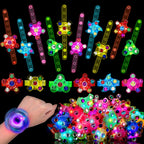 Thremhoo 48-Piece LED Light Up Fidget Spinner Bracelets – Bulk Party Favors for Kids 4–12