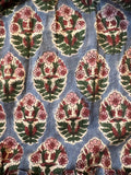 Jaipur flower block printed cotton maxi skirt