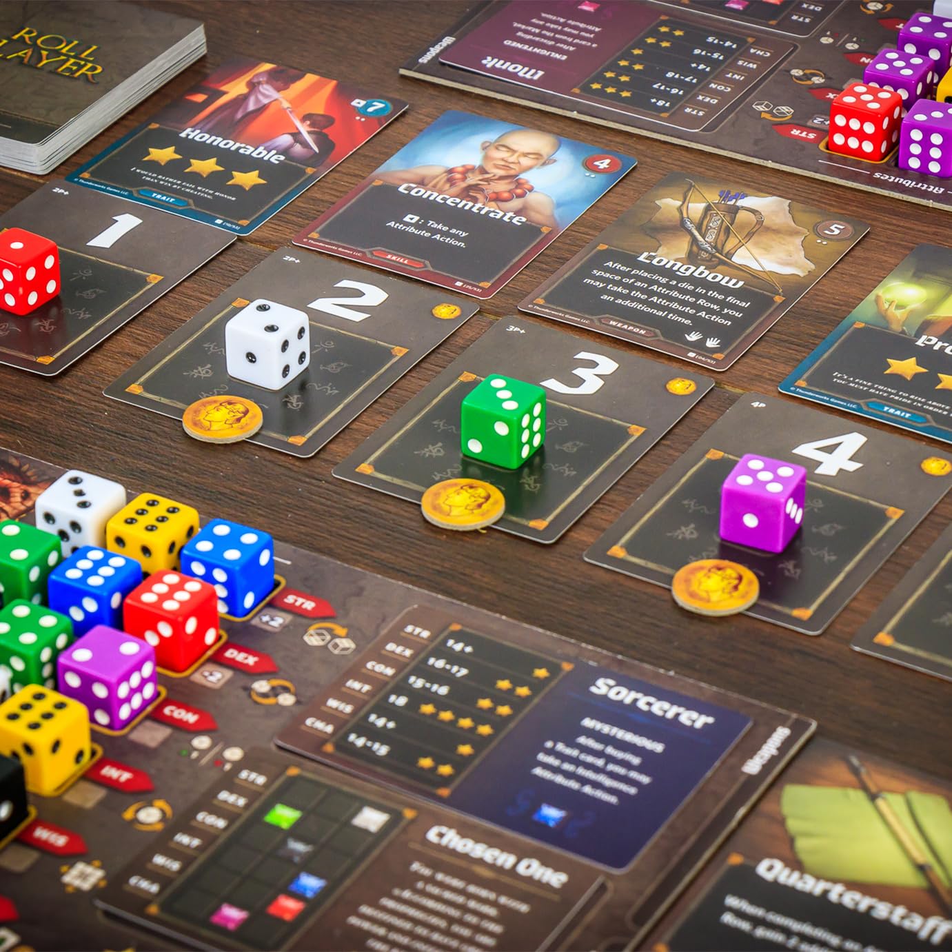 Roll Player Board Game by Thunderworks Games – Fantasy Character Creation & Dice Strategy (1-4 Players, 60–90 Minutes)