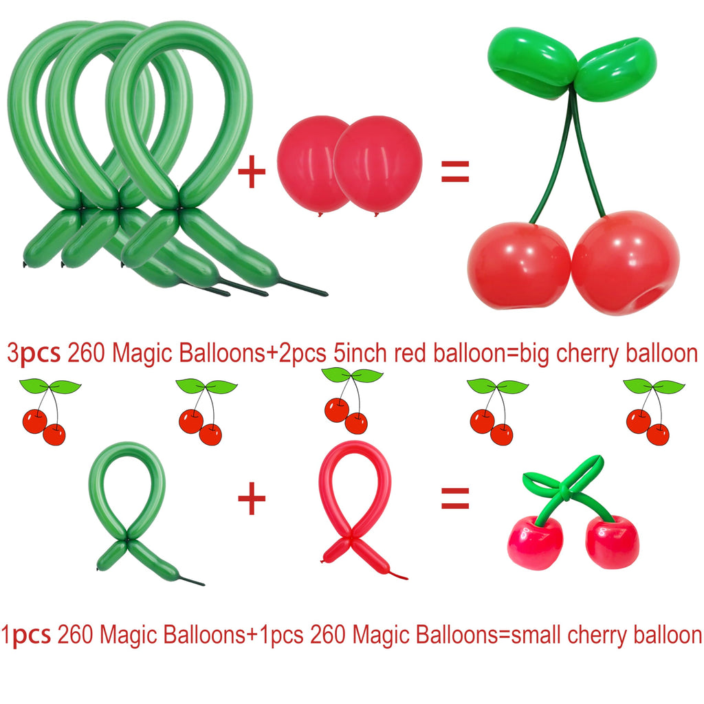 TiAaihion Cherry Balloons Kit – DIY Cherry Balloon Decor for Parties and Valentines