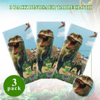 Tiamon 3 Pcs Dinosaur Tablecloths – 54x108 in Blue Waterproof Party Covers