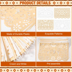 Tiamon 4 Pack Paper-Cut Banner Garland – Mexican Fiesta Decorations (Indoor/Outdoor)