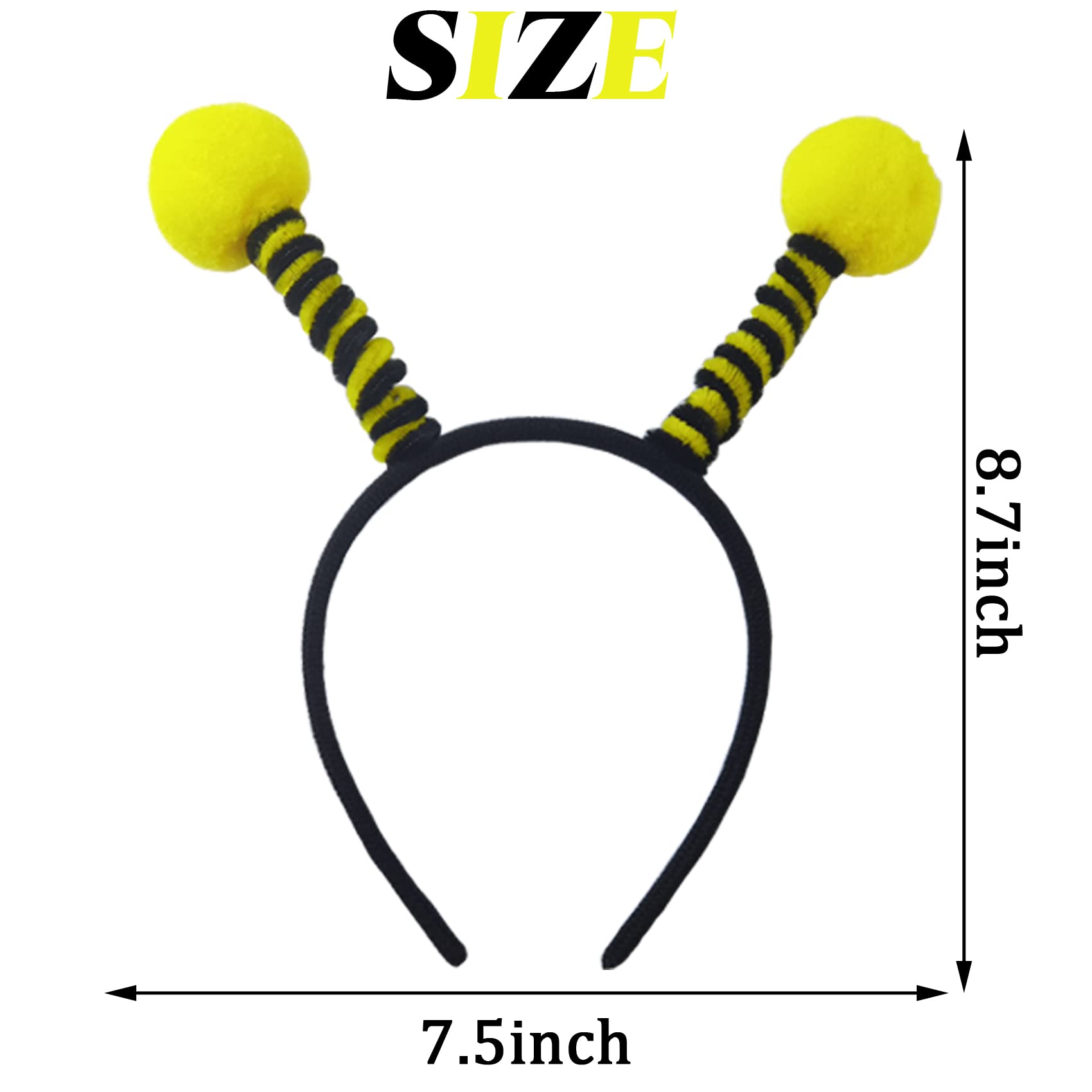 TIHOOD 14PCS Bee Tentacle Headbands – Fun Party Hair Accessories for Women & Girls