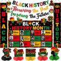 tineit Black History Month Decorations – 24Pcs Banner Set for Classrooms