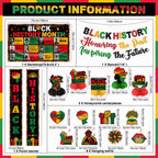 tineit Black History Month Decorations – 24Pcs Banner Set for Classrooms