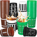 Tioncy 48 Pack Football Plastic Cups – 16 oz Reusable Party Cups, 4 Designs