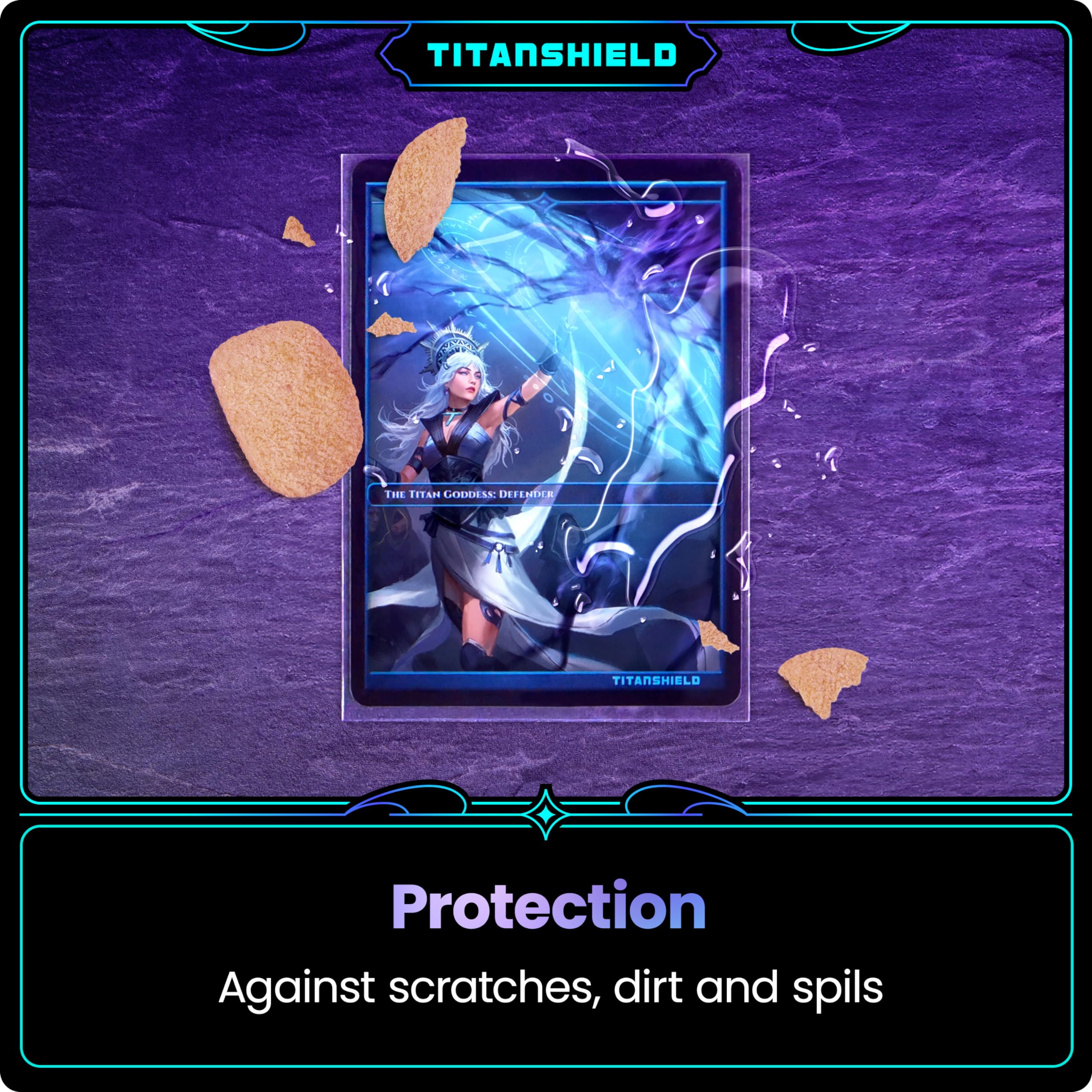 TitanShield Premium Card Sleeves – 150 Pack (66x91mm) Dual-Textured, Archival-Grade for MTG, Pokemon, One Piece, Lorcana