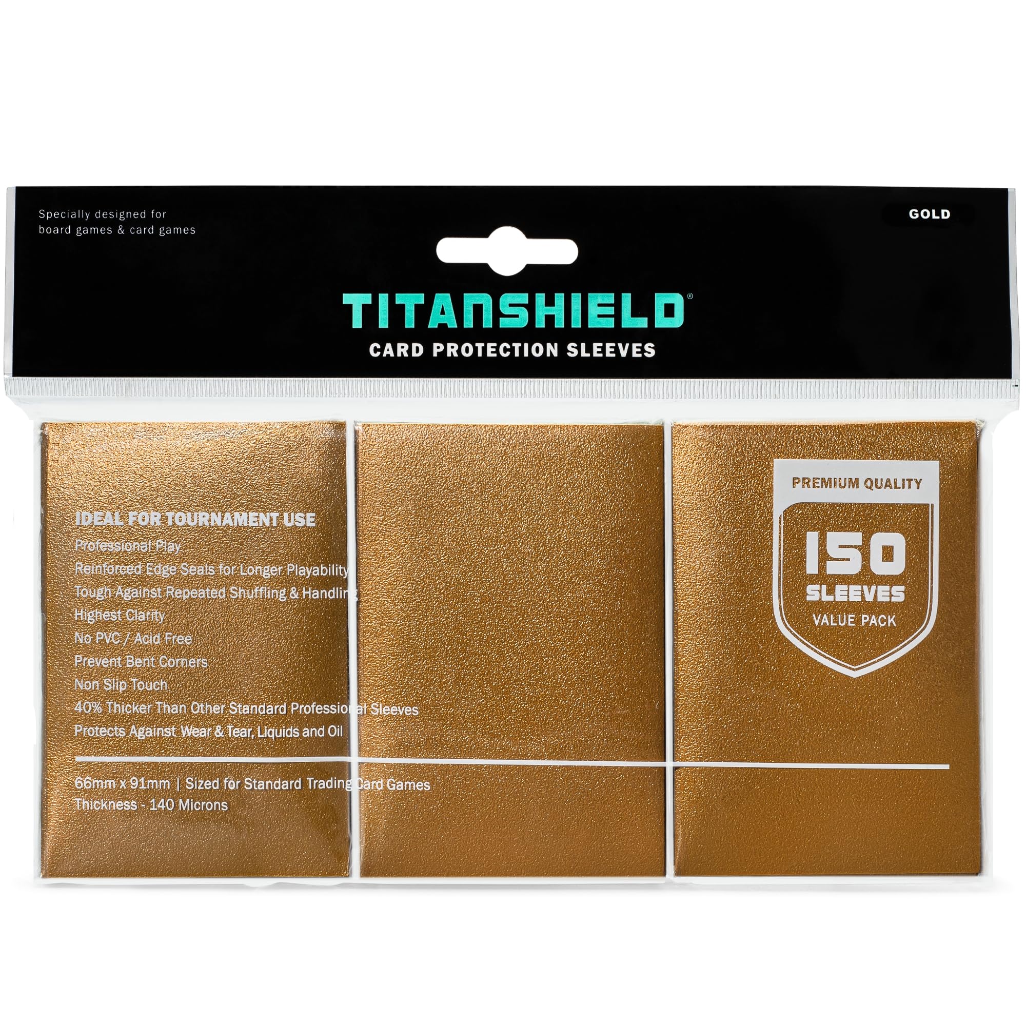 TitanShield Premium Card Sleeves – 150 Pack, 66x91mm | MTG, Pokemon, One Piece, Lorcana