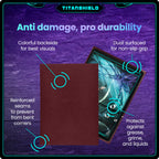 TitanShield Premium Card Sleeves – 150 Standard 66x91mm, Bordeaux Red – Compatible with Pokemon, One Piece, Lorcana, Flesh & Blood, MTG