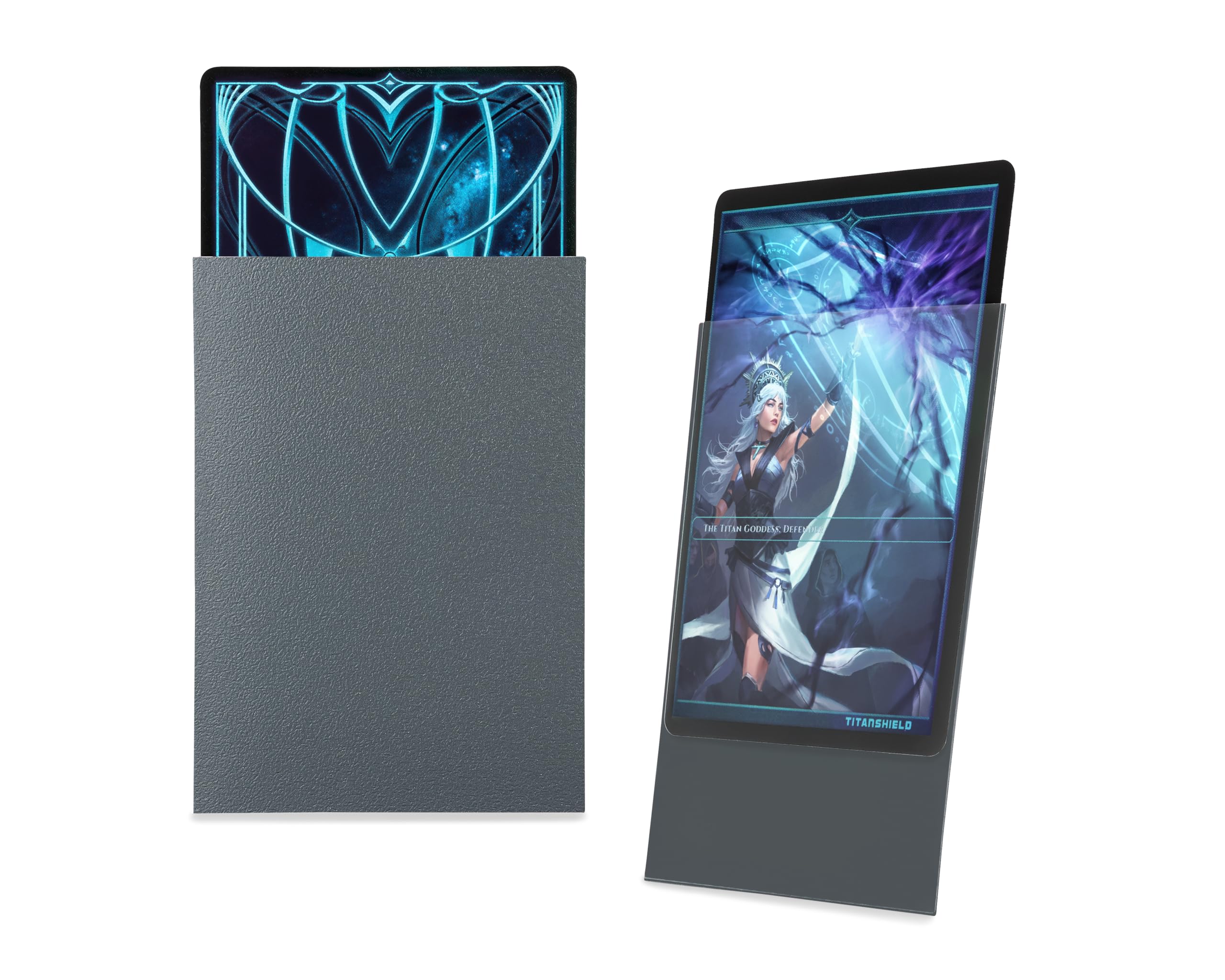 TitanShield Premium Card Sleeves 66x91mm – 150 Pack (Slate Gray) for MTG, Pokemon, One Piece, Lorcana, Flesh & Blood