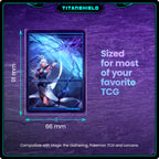 TitanShield Premium Card Sleeves – 150-Pack, 66x91mm, Glossy Front Matte Back for MTG, Pokemon, Lorcana, One Piece, Flesh & Blood