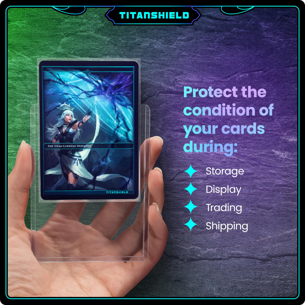 TitanShield 3x4 Inch Seamless Toploaders – 100 ct | Platinum Quality for Pokemon, MTG, Yugioh, and Kpop Photocards